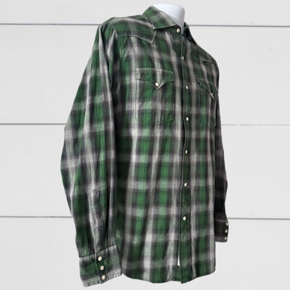 Daniel Cremieux Premium Men’s Green Plaid Long Sleeve Western Shirt — Size M - Picture 3 of 13
